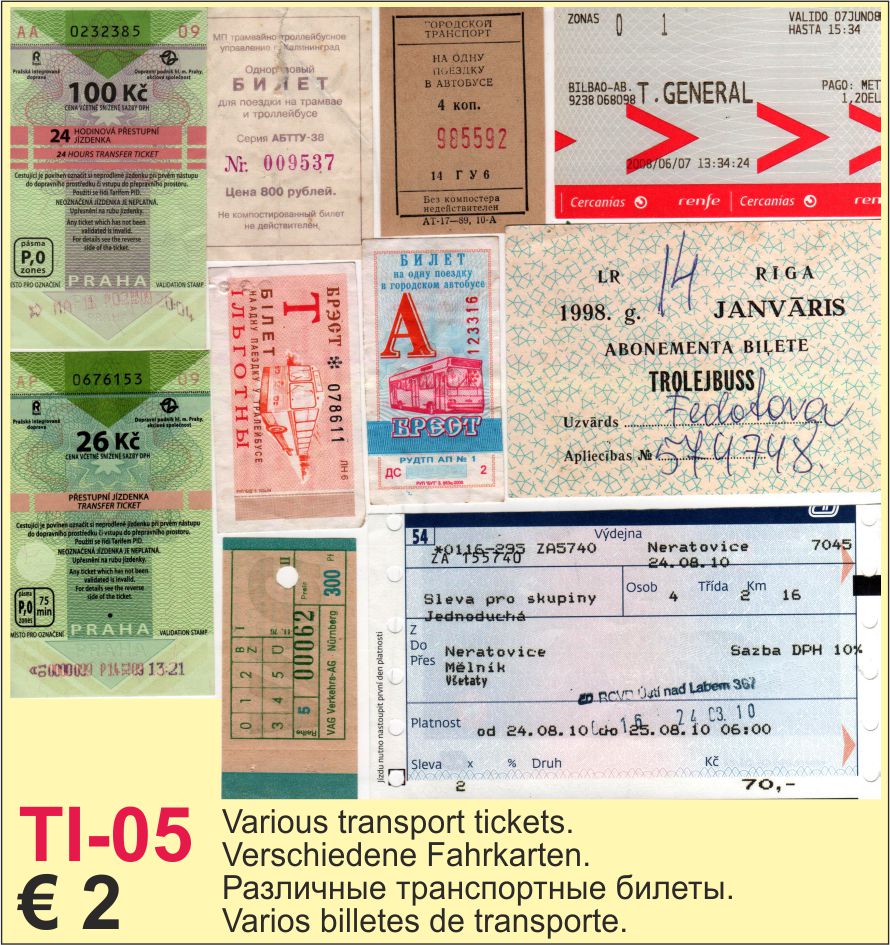 Tickets transport 10x